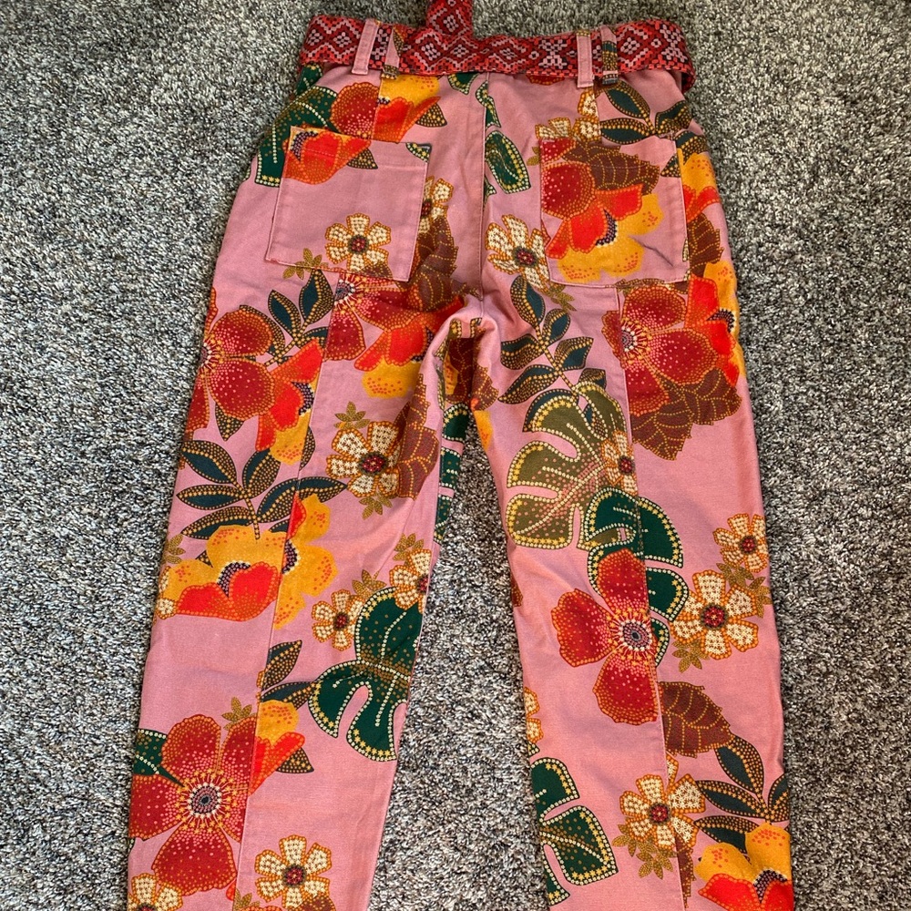 Farm Rio x Anthropologie Esperanza Pink Floral Pants - Picture 5 of 13